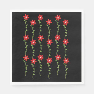 Kerstpapier Napkins, Poinsettia Servet