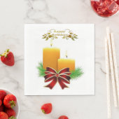 Kerstpapier Napkins, Prettige feestdagen Servet (Insitu)