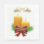 Kerstpapier Napkins, Prettige feestdagen Servet (Voorkant)
