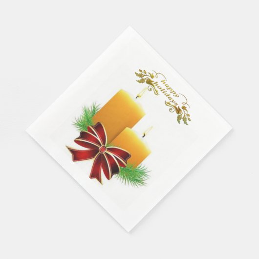 Kerstpapier Napkins, Prettige feestdagen Servet (Hoek)