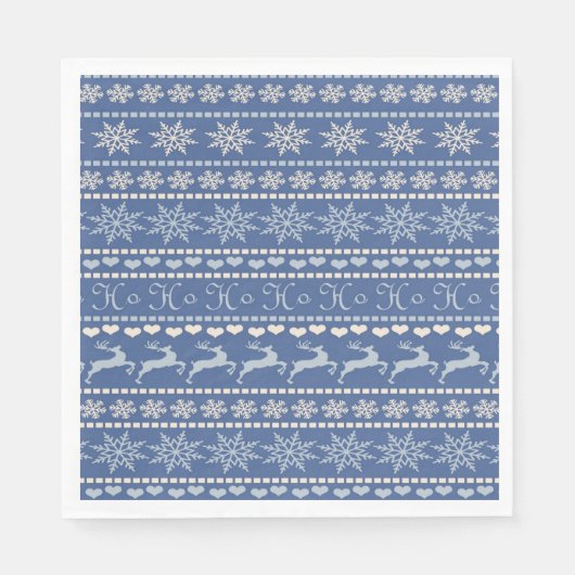 kerstpapier Napkins, prettige kerstrenrendiertje Servet (Voorkant)