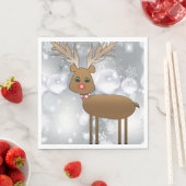 Kerstpapier Napkins, rendierpapier Servet (Insitu)