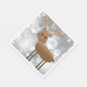 Kerstpapier Napkins, rendierpapier Servet (Hoek)