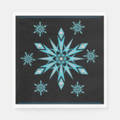 Kerstpapier Napkins, Snowflake Servet (Voorkant)