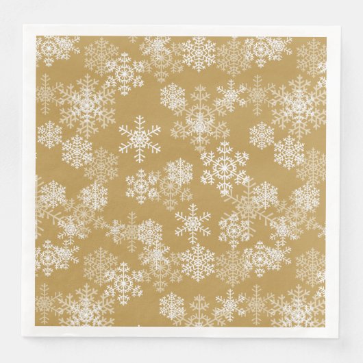 kerstpapier Napkins-Snowflakes Servet (Voorkant)