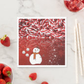 Kerstpapier Napkins, Snowman Servet (Insitu)