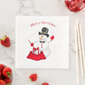Kerstpapier Napkins-Snowman Servet (Insitu)