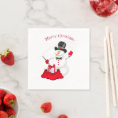 Kerstpapier Napkins-Snowman Servet (Insitu)