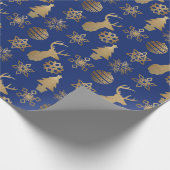 kerstpapier - Noords goud Cadeaupapier (Hoek)