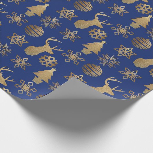 kerstpapier - Noords goud Cadeaupapier (Hoek)