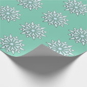 kerstpapier Noordse sneeuwvlokken Cadeaupapier (Hoek)