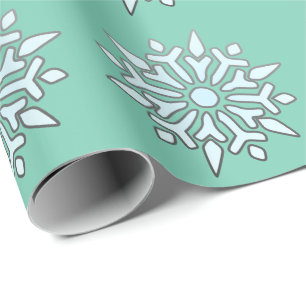 kerstpapier Noordse sneeuwvlokken Cadeaupapier