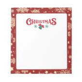 kerstpapier notitieblok (Voorkant)