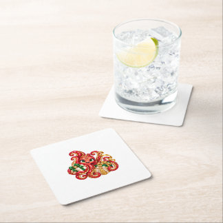 Kerstpapier Onderzetters – Eva met Cadeaus