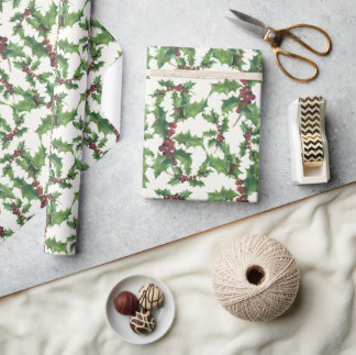 kerstpapier op een witte achtergrond cadeaupapier