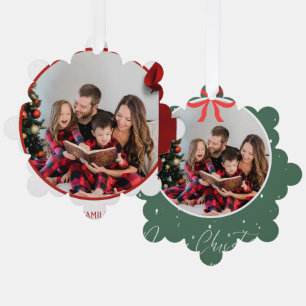 Kerstpapier Ornamentkaart Wens van Wilson's Famili Ornament Kaart