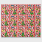 kerstpapier Penguin Snowman Cadeaupapier (Vlak)