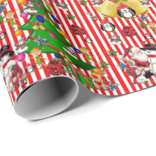 kerstpapier Penguin Snowman Cadeaupapier