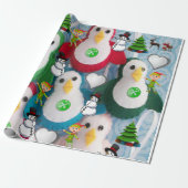 kerstpapier pinguïn cadeaupapier (Uitgerold)