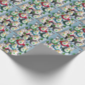 kerstpapier pinguïn cadeaupapier (Hoek)