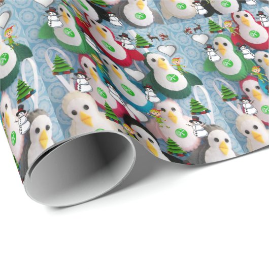 kerstpapier pinguïn cadeaupapier (Rol Hoek)