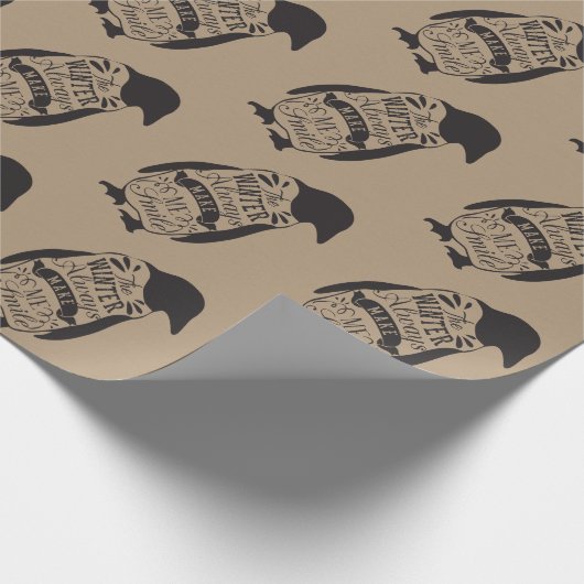 kerstpapier - Pinguïn Cadeaupapier (Hoek)