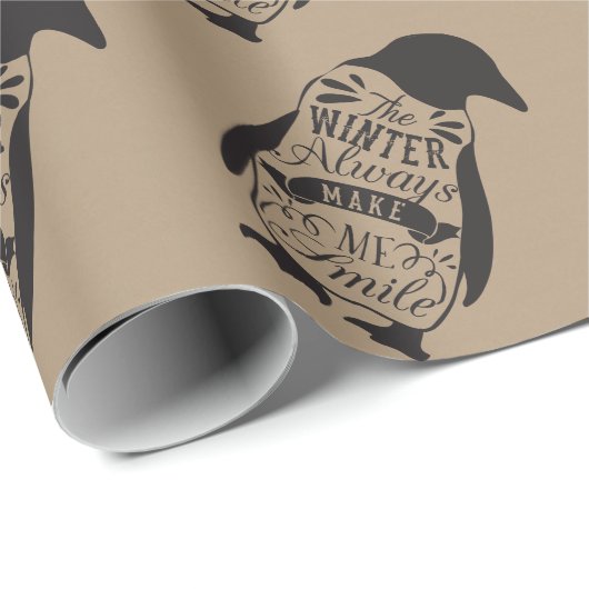 kerstpapier - Pinguïn Cadeaupapier (Rol Hoek)