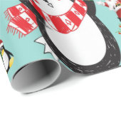 kerstpapier pinguïn cadeaupapier (Rol Hoek)