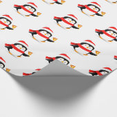 kerstpapier pinguïn cadeaupapier (Hoek)
