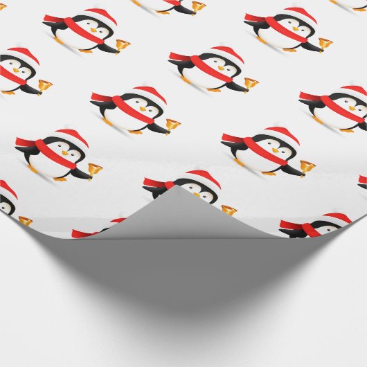 kerstpapier pinguïn cadeaupapier (Hoek)