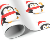 kerstpapier pinguïn cadeaupapier (Rol Hoek)