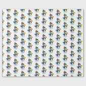 kerstpapier — pinguïn cadeaupapier (Vlak)