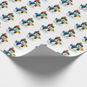 kerstpapier — pinguïn cadeaupapier (Hoek)