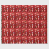 kerstpapier pinguïn cadeaupapier (Vlak)