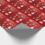 kerstpapier pinguïn cadeaupapier (Hoek)