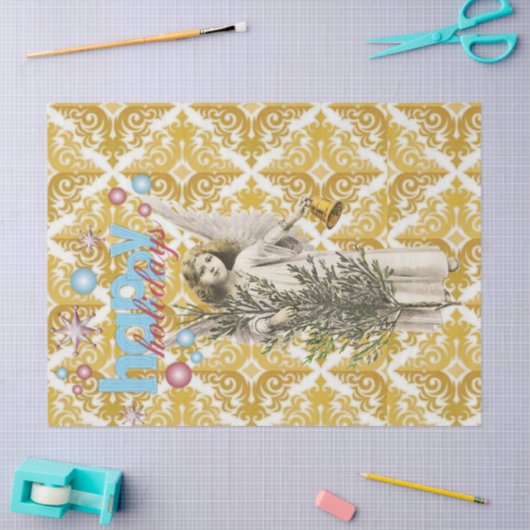 kerstpapier Prettige feestdagen Angel Tissuepapier (Craft)