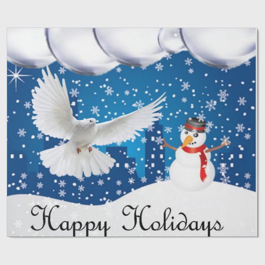 kerstpapier Prettige feestdagen Cadeaupapier (Vlak)