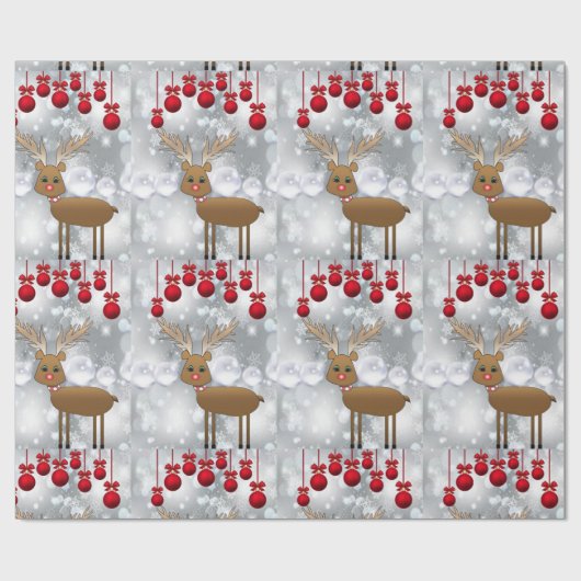 kerstpapier rendierpapier cadeaupapier (Vlak)