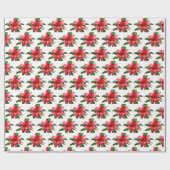 Kerstpapier Rode bromeliades Cadeaupapier (Vlak)