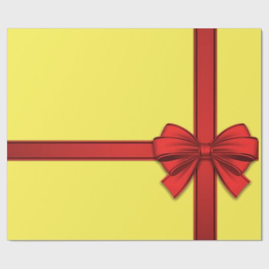 kerstpapier, rood boeg geel cadeaupapier (Vlak)
