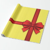 kerstpapier, rood boeg geel cadeaupapier (Uitgerold)
