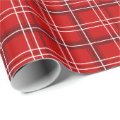kerstpapier - rood tartan cadeaupapier (Rol Hoek)