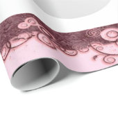 kerstpapier Roze ballen Snowman Cadeaupapier (Rol Hoek)