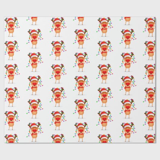 kerstpapier Rudolph Cadeaupapier (Vlak)