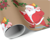 kerstpapier Santa Brown Cadeaupapier (Rol Hoek)