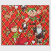 kerstpapier Santa Elf Cadeaupapier (Vlak)