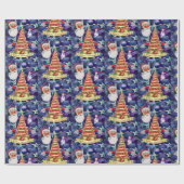 kerstpapier — Santa Tree Cadeaupapier (Vlak)