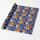 kerstpapier — Santa Tree Cadeaupapier (Uitgerold)
