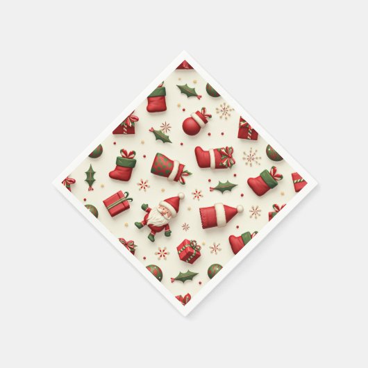 Kerstpapier servet (Hoek)