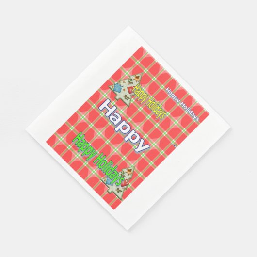 kerstpapier servetten, Prettige feestdagen Servet (Hoek)